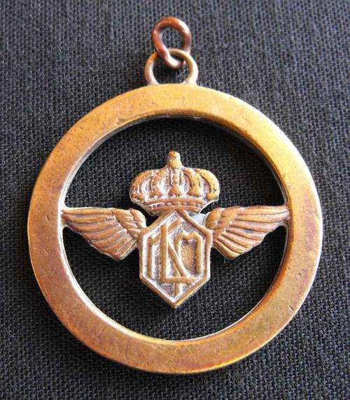 OLD DUTCH NETHERLANDS KLM AIRLINES BRASS MEDAL
