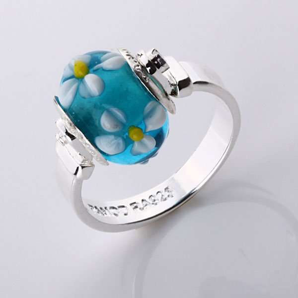 NEW BLUE ZIRCON 925 SILVER FASHION RING