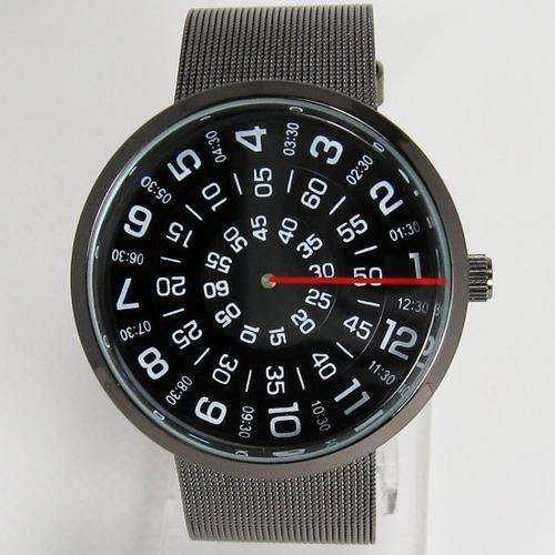 NEW DESIGNER THREE CIRCLE BLACK QUARTZ MENS WATCH