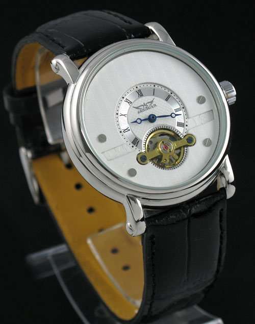 NEW JARAGAR DESIGNER WHITE TOURBILLON AUTOMATIC MENS WATCH
