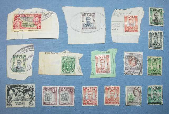 17 SOUTHERN RHODESIA POSTAGE STAMPS