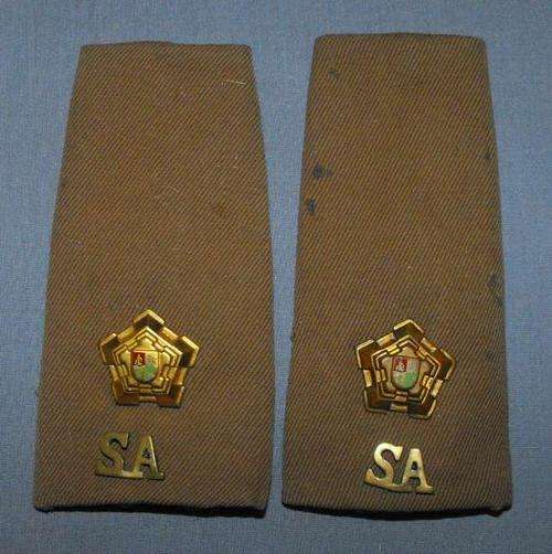 SADF ARMY MAJOR SHOULDER RANKS
