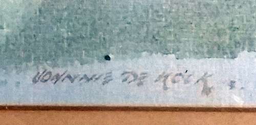 Stunning Detail. Johnnie De Kock.Rare original gouache and watercolour.