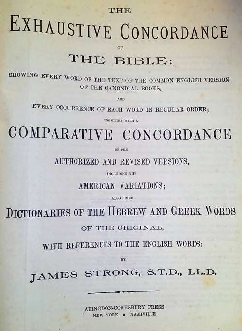 A Gem.Vintage-The Strongs Exhaustive Concordance of the Bible-1948