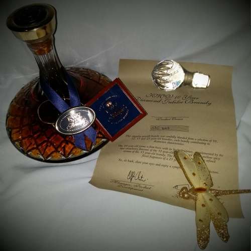 Reduced now!! KWV Diamond Jubilee Ltd Ed Collectors Bohemian crystal decantor in Yellowood Box