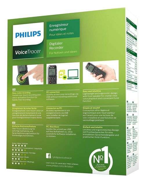 Philips DVT1150 Voice Tracer Audio Recorder Notes Recording 4 GB - 1.3" LCD NEW
