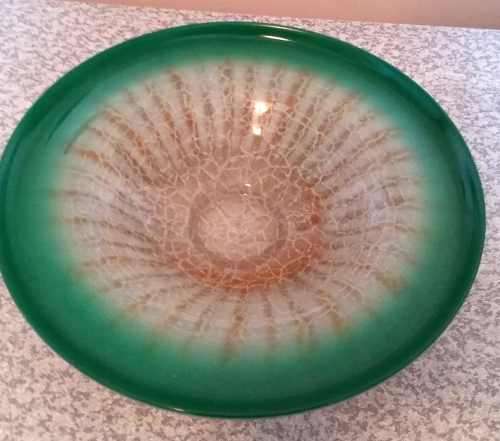 Rare Stunning Colour WMF Ikora Bowl Art Glass by Karl Wiedmann 1930's