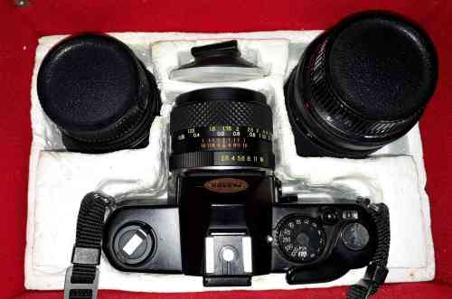 Yashica FX-3 Plus 3 Lenses-35mm film SLR camera-Vintage