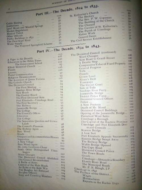 Uitenhage Past and Present : Souvenir of the Centenary 1804 - 1904 (publ. 1904)