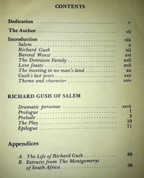 Richard Gush of Salem  by Guy Butler-Gush 1820 Settler