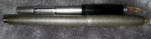 Parker 75 Sterling Silver Cisele Fountain Pen & Ballpoint Pen Set-Circ 1965-1973