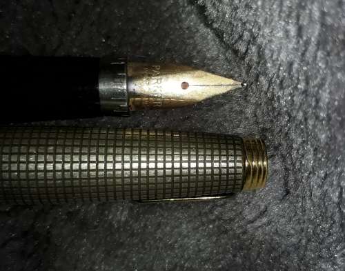 Parker 75 Sterling Silver Cisele Fountain Pen & Ballpoint Pen Set-Circ 1965-1973