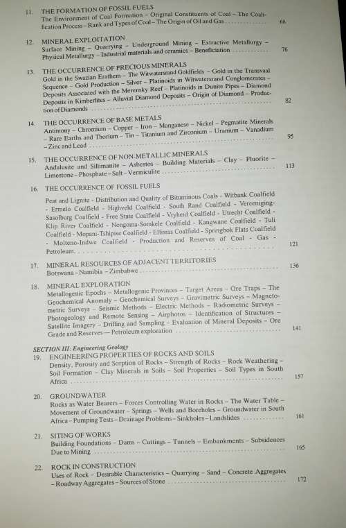 South African Geology For Mining, Metallurgical, Hydrological and Civil Engineering. Tenth Editio
