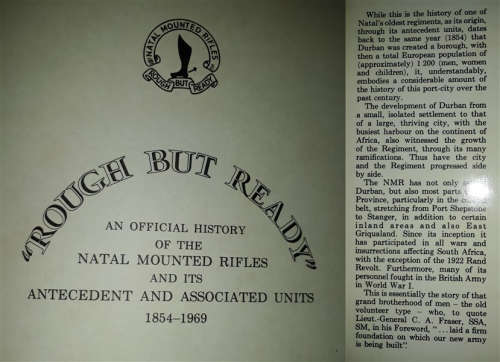 Natal Mounted Rifles History and Natal Regiments Mercury Supplement 1982 +
