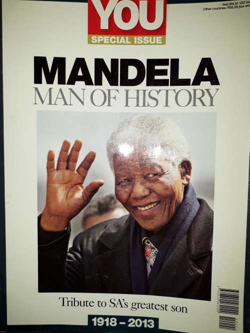 Nelson Mandela-You-Man of History Scarce Supplement Magazine-Robben Island  info