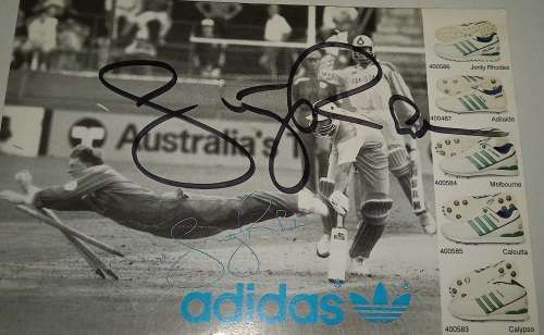 Jonty Rhodes Autographed Adidas Card,Jonty's famous Catch + Jonty Fruits of the Spirit 1st ED Clean.