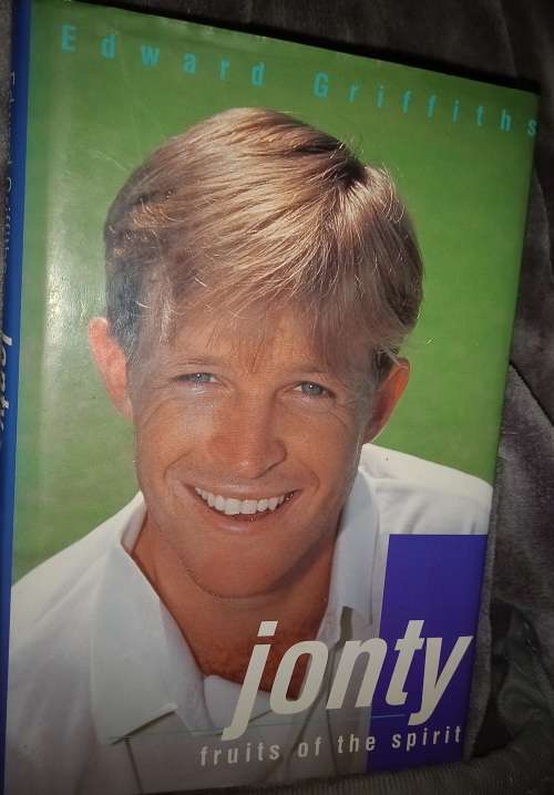 Jonty Rhodes Autographed Adidas Card,Jonty's famous Catch + Jonty Fruits of the Spirit 1st ED Clean.