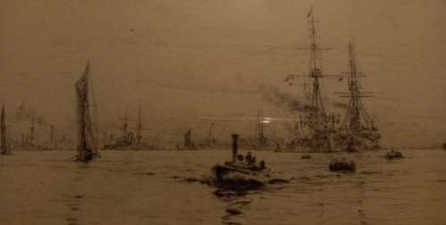 Stunning Wyllie Etching-Limited to 100-150. Circ pre 1932