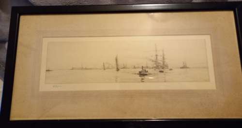 Stunning Wyllie Etching-Limited to 100-150. Circ pre 1932
