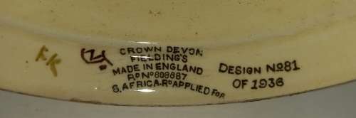 Crown Devon Fieldings "Sarie Marais" Musical Tankard-1936