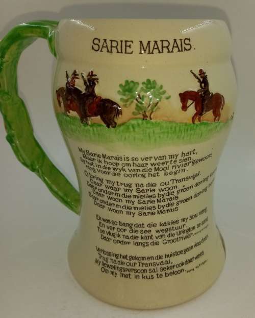 Crown Devon Fieldings "Sarie Marais" Musical Tankard-1936