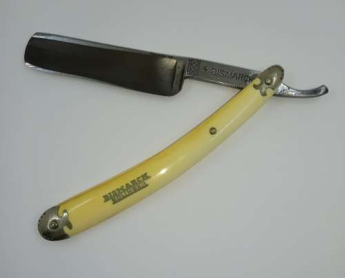 VTG Bismarck Registered Germany Solingen Straight Razor Silver Trim