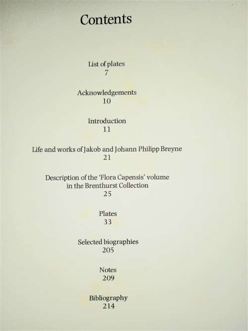 The Flora capensis of Jakob and Johann Philipp Breyne (Brenthurst series)  by Breyne, Jakob