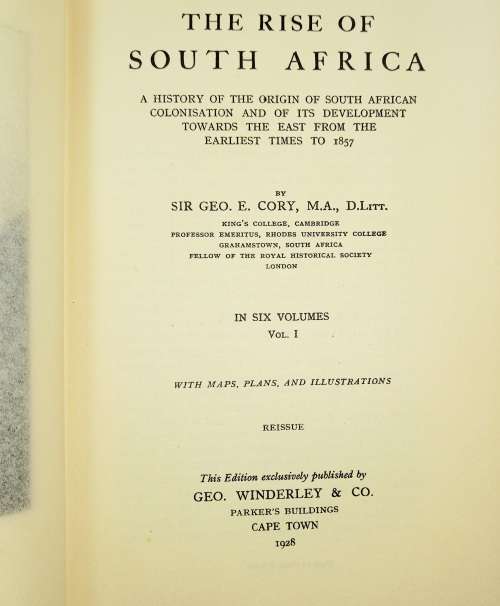 The Rise Of South Africa 1928- GE Cory- All in 4 Stunning Volumes