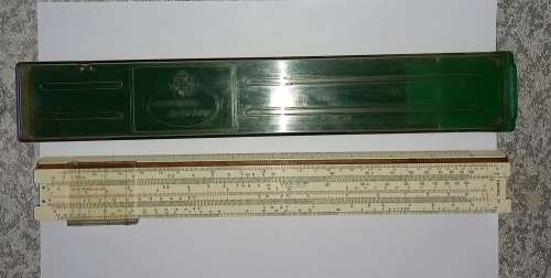 Vintage Faber Castell `Elektro` 1/98 Slide Rule Made In Germany with Box