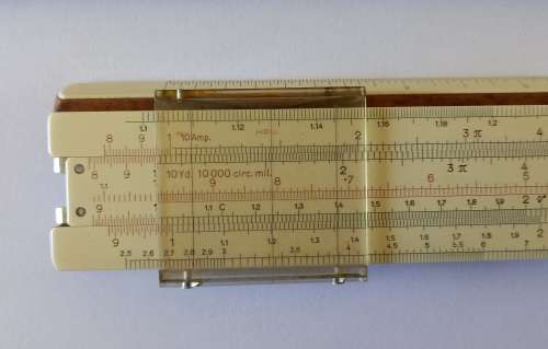 Vintage Faber Castell `Elektro` 1/98 Slide Rule Made In Germany with Box