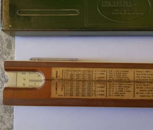 Vintage Faber Castell `Elektro` 1/98 Slide Rule Made In Germany with Box