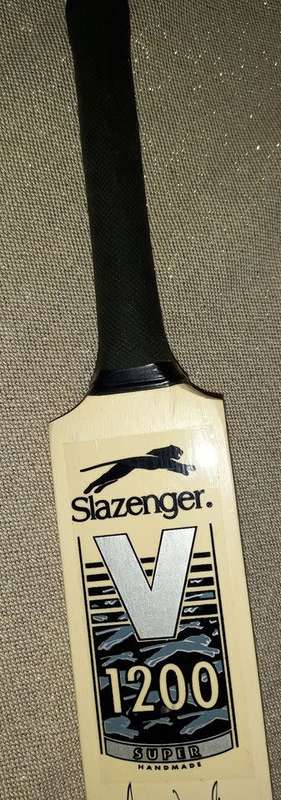 Signed Mini Cricket Bat Slazenger-Plse READ DESCRIPTION