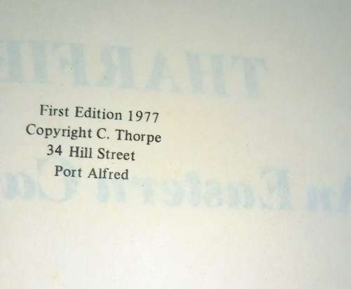 Tharfield An Eastern Cape Farm- C Thorpe First Edition