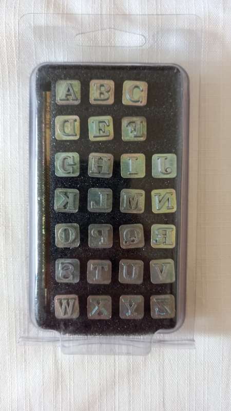 Tandy Alphabet Stamp Set 1/4` with Handle Use on Leather Ceramics Paper