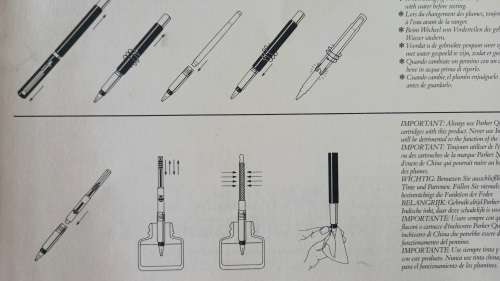 Parker The Calligraphy Set Fountain Pen 1980`s boxed-4 nibs