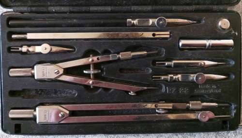Vintage Wild Heerbrugg Technical drawing set