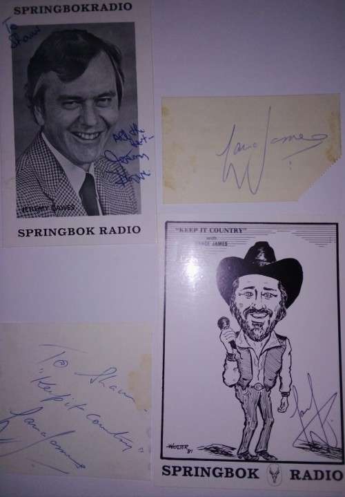 Famous Springbok Radio Stars*Signed.DAVID GRESHAM,COLIN FLUXMAN, LANCE James.What a SA gem!!