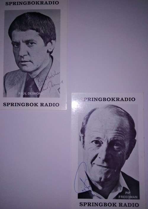 Famous Springbok Radio Stars*Signed.DAVID GRESHAM,COLIN FLUXMAN, LANCE James.What a SA gem!!