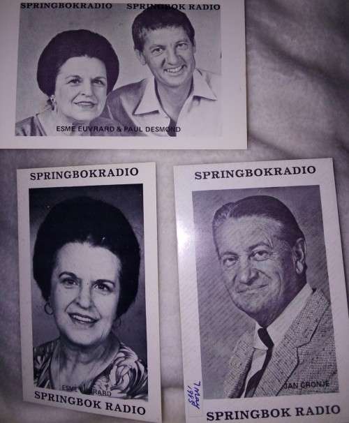 Famous Springbok Radio Stars*Signed.DAVID GRESHAM,COLIN FLUXMAN, LANCE James.What a SA gem!!