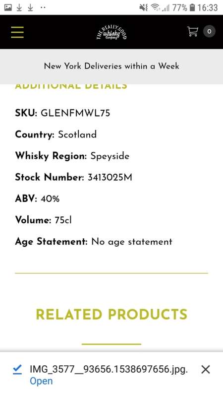 Rare-Glenfiddich Malt Whisky Liqueur Sealed