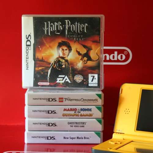 Nintendo DS XL Console + 5 Games(incl.:New Super Mario Bros!)