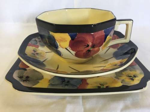 Royal Doulton Pansy Pattern Trio