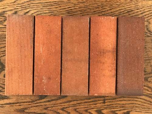 Retro Mid Century unused glazed clay tiles