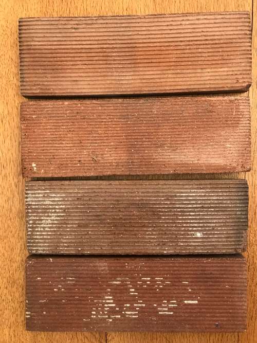 Retro Mid Century unused glazed clay tiles