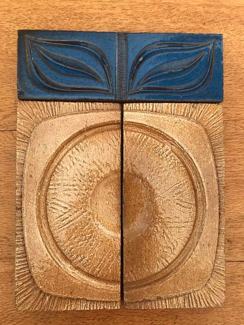 Retro Mid Century unused glazed clay tiles