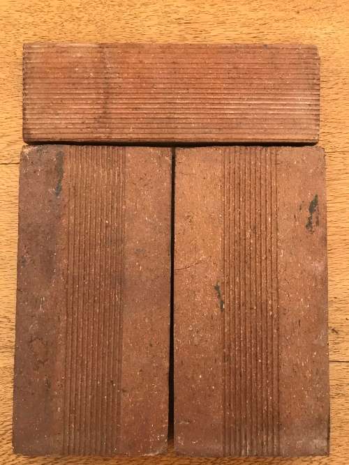 Retro Mid Century unused glazed clay tiles