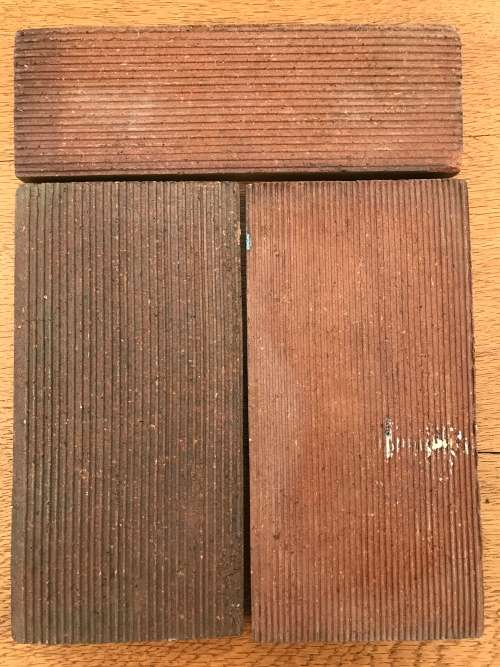 Retro Mid Century unused glazed clay tiles