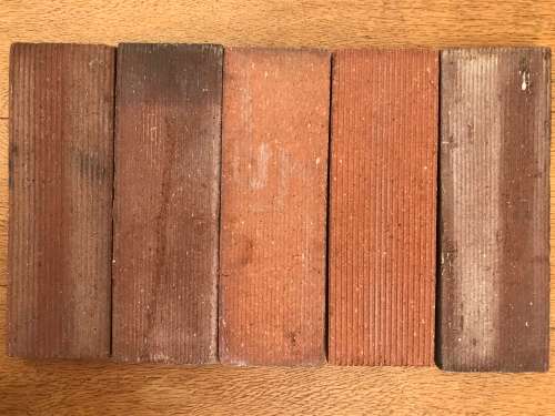 Retro Mid Century unused glazed clay tiles