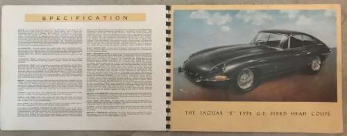 Jaguar E Type Sales Brochure 1961-1964 ORIGINAL