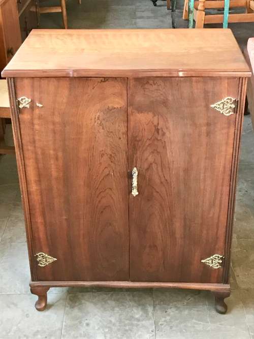 Vintage Imbuia record cabinet